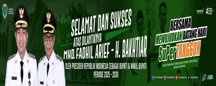 SELAMAT ATAS DILANTIKNYA BUPATI & WAKIL BUPATI BATANGHARI